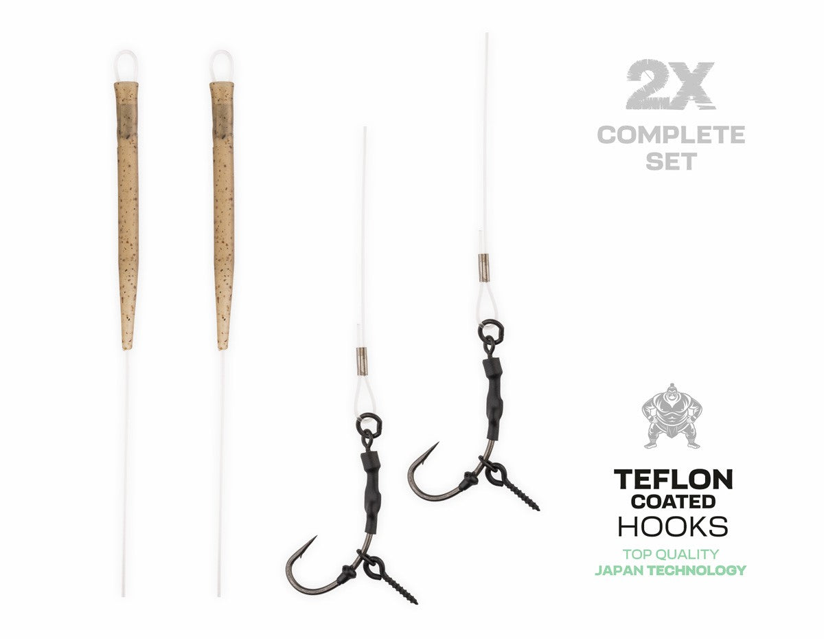 Mounted hooks Zfish Fluorocarbon Ronnie Rig