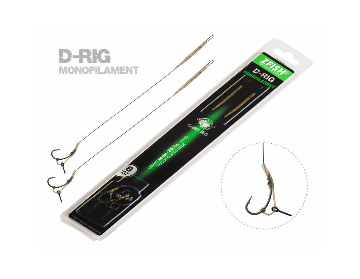 Mounted hooks Zfish Monofilament D-Rig