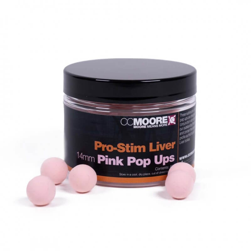 Pop ups Ccmoore Pro-Stim Liver Rosa 14 mm - Tienda Carpfishing