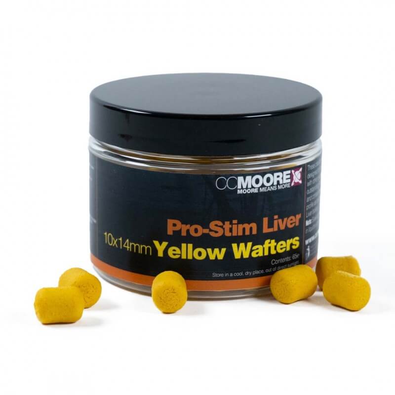 Wafters Dumbells Ccmoore Pro-Stim Liver Amarillo 10-14 mm - Tienda Carpfishing