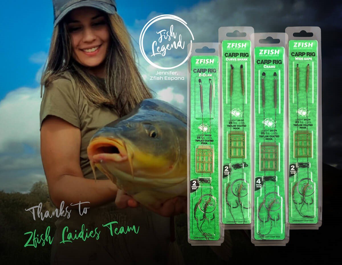 Anzuelos montados Zfish Wide Gape - Tienda Carpfishing