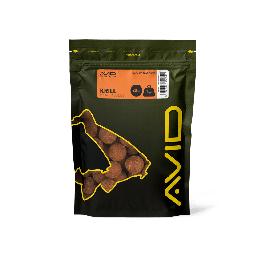 Boilies Avid Carp Premium Krill 20 mm - Tienda Carpfishing