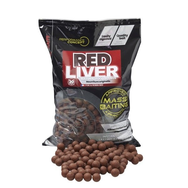 Boilies Starbaits Mass Baiting Red Liver 20 mm 3 kg - Tienda Carpfishing