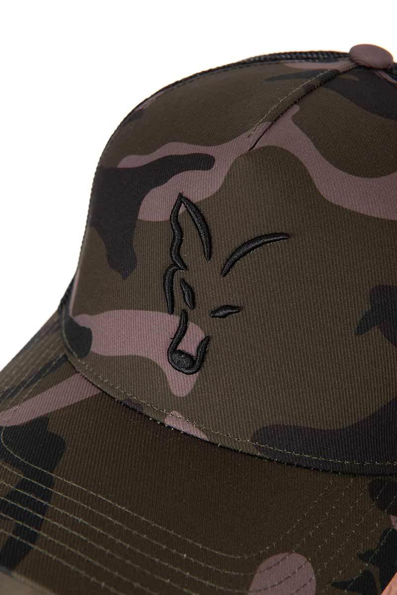 Gorra Fox Trucker Negra - Camo - Tienda Carpfishing