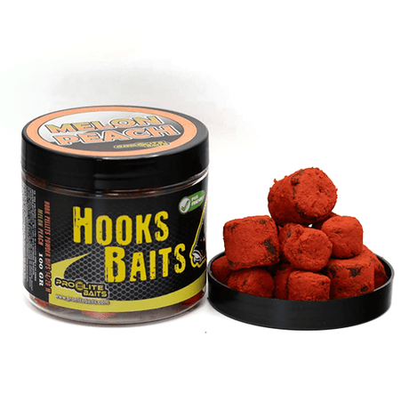 Hook Pellets en polvo Pro Elite Baits Melon & Peach 14 - 20 mm - Tienda Carpfishing
