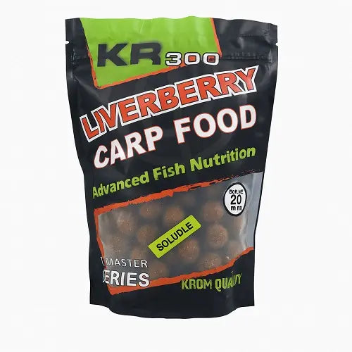 Boilies Soluble Krom Quality KR300 LiverBerry 20mm 800G