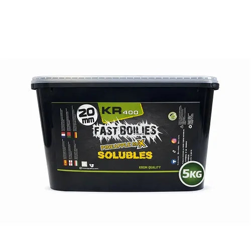 Boilies Soluble Krom Quality KR400 Pineapple Max 20mm 5KG