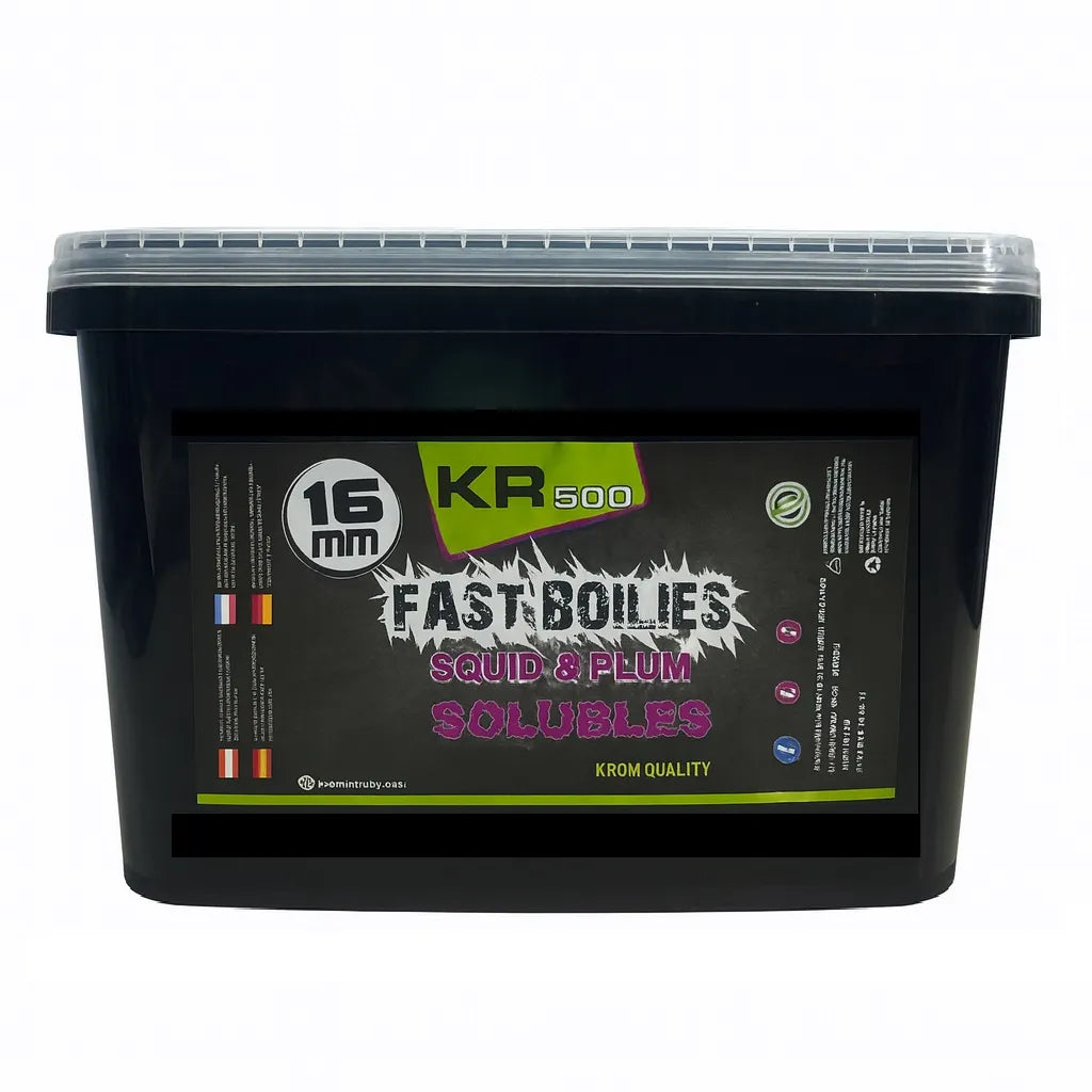 Boilies Soluble Krom Quality KR500 Squid & Plum 16mm 5KG
