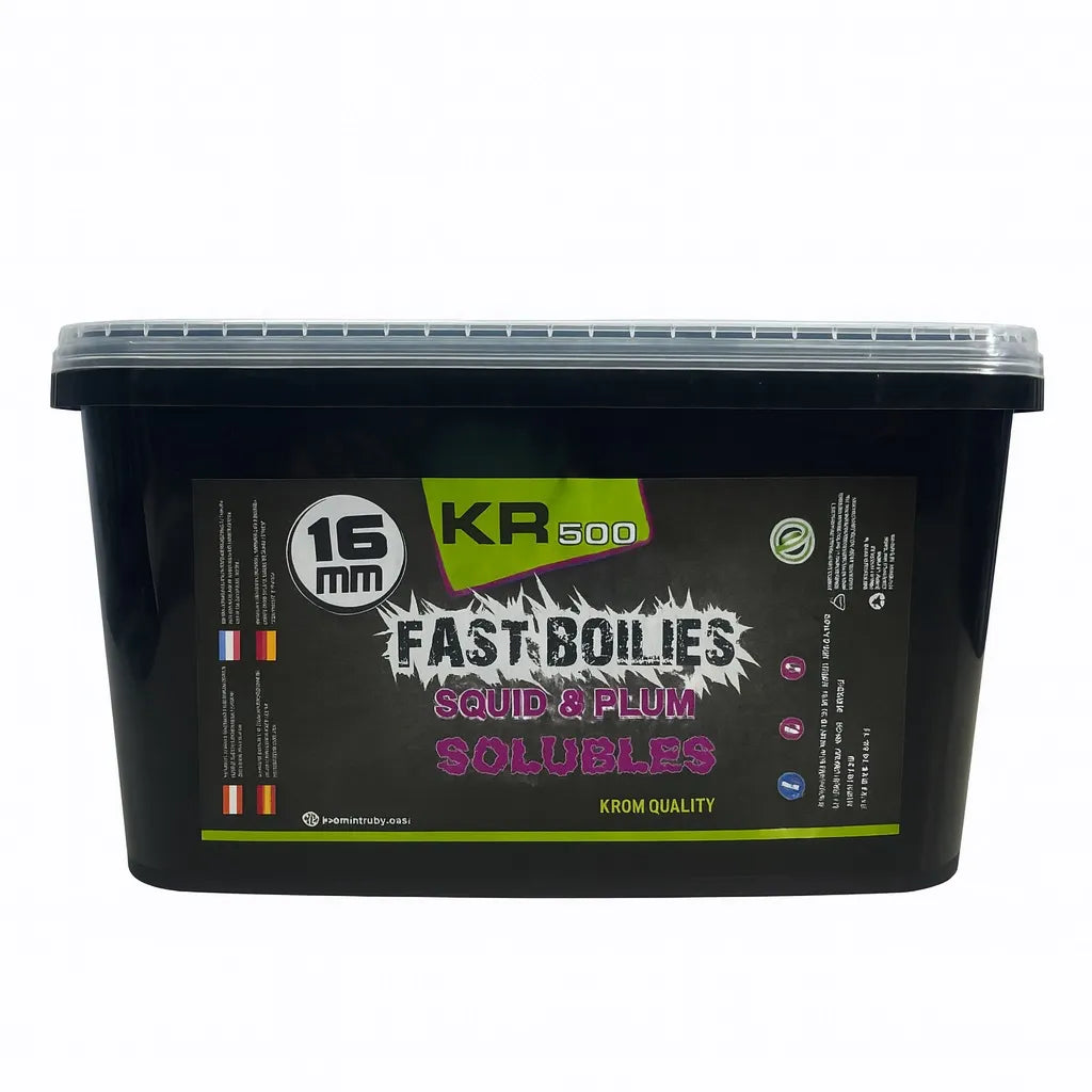 Boilies Soluble Krom Quality KR500 Squid & Plum 16mm 3KG