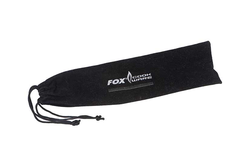 Juego de cubiertos Fox CookWare acero inoxidable negro - Tienda Carpfishing