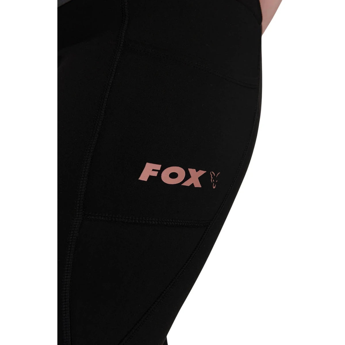 Leggins Mujer Fox Black Lined - Tienda Carpfishing