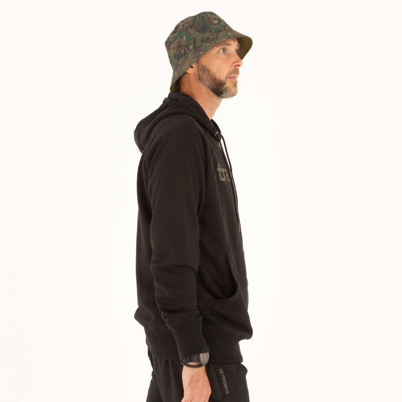 Sudadera Trakker CR Logo negra con capucha - Tienda Carpfishing