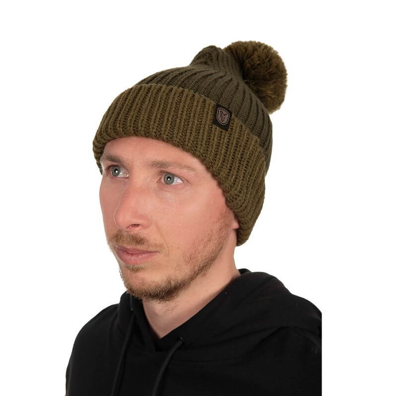 Gorro de lana Fox Verde con bola