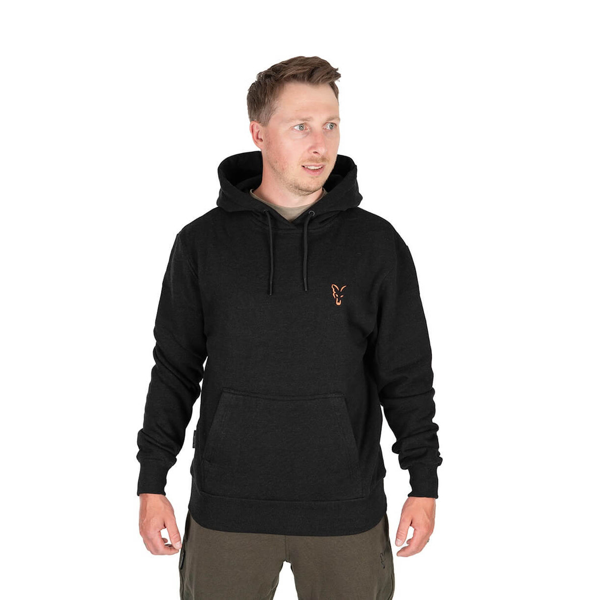 Sudadera Fox Collection Hoody Negra y Naranja