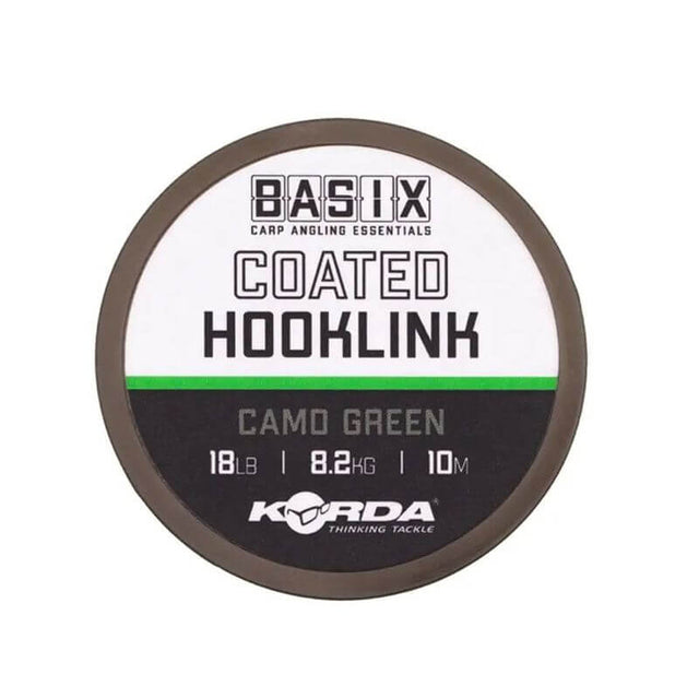 Trenzado Korda Basix Coated Camo Verde 18 lb 10 metros
