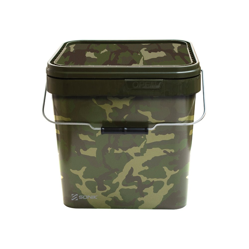 Cubo Sonik Square Camo 10 Litros - Tienda Carpfishing