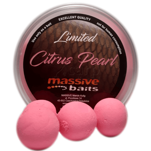 Pop ups Massive Baits Citrus Pearl 18 mm - Tienda Carpfishing