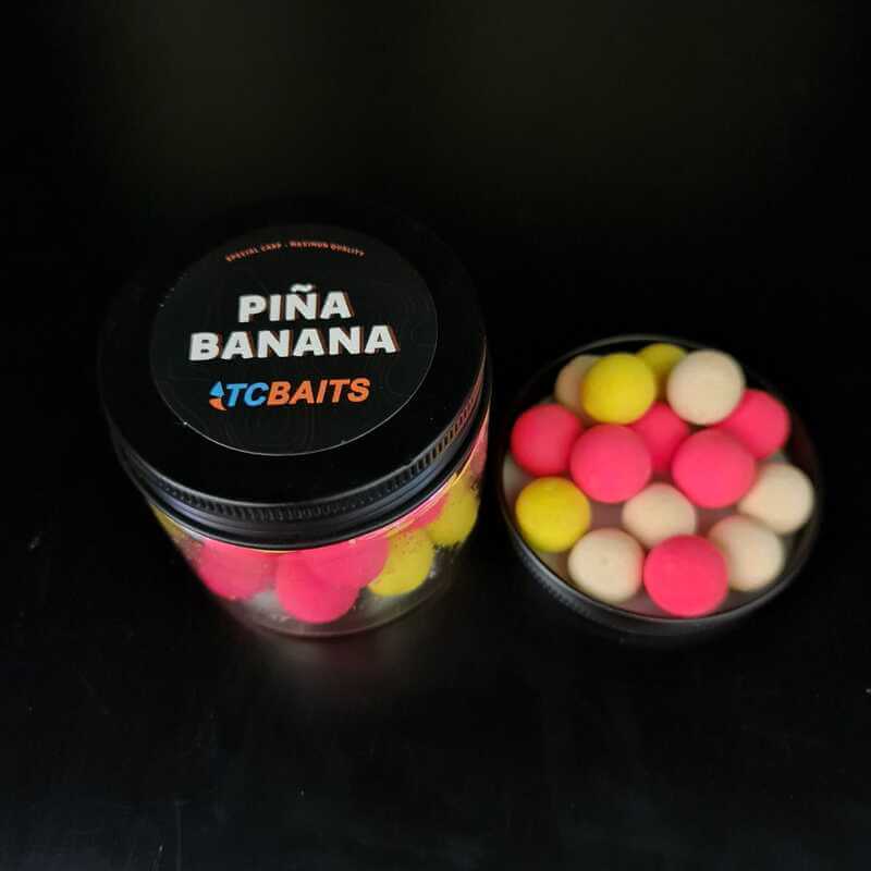 Pop ups TC Baits Piña Banana 14 - 15 mm - Tienda Carpfishing
