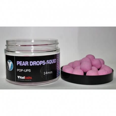 Pop ups Vitalbaits Pear Drops Squid 14 mm - Tienda Carpfishing