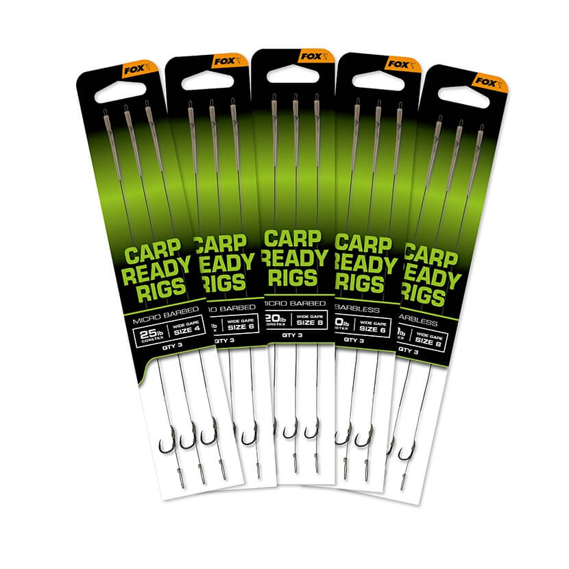 Mounted hooks Fox Ready Rigs Wide Gape X3
