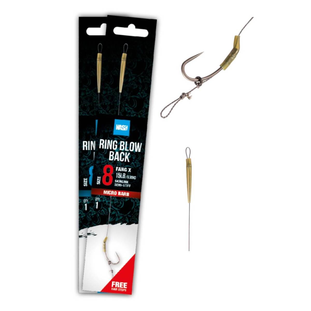 Mounted hooks Nash Ring Blow Back Rig