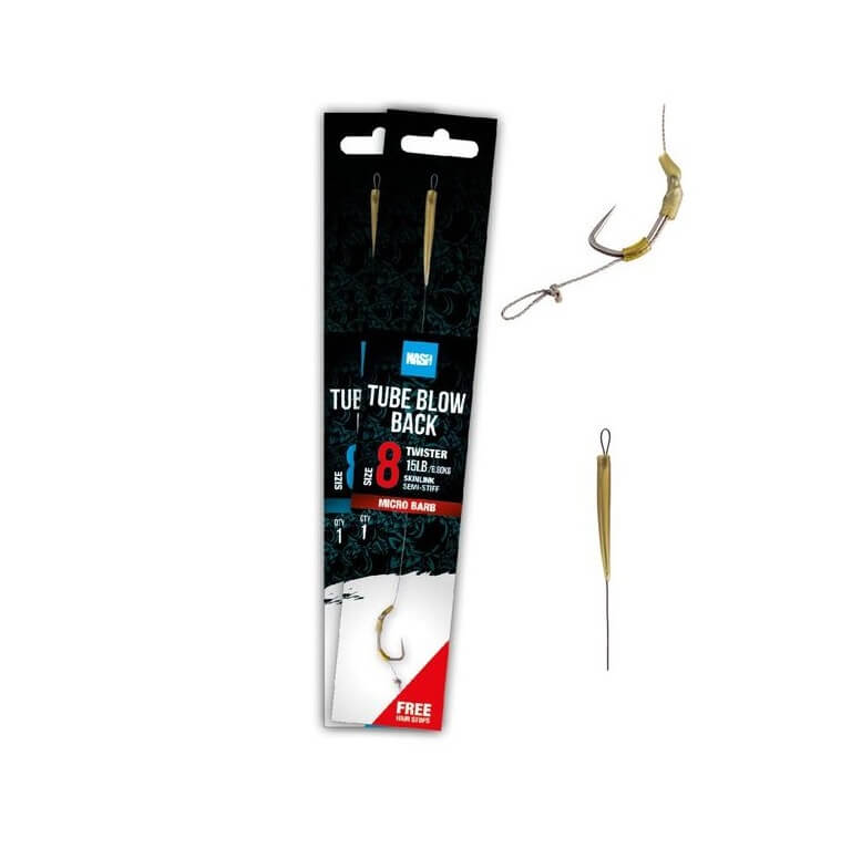 Mounted hooks Nash Tube Blow Back Rig