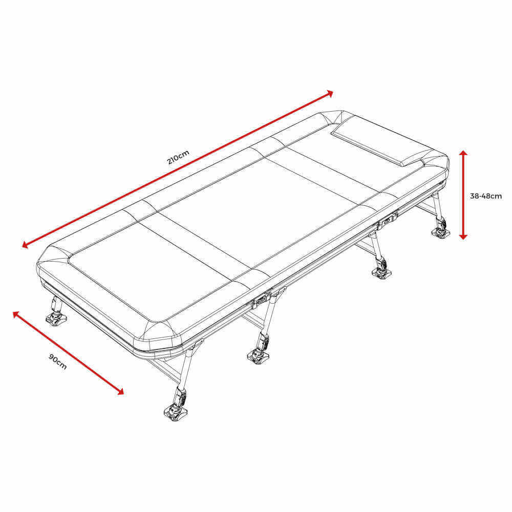 Bed Chair with sleeping bag Avid Carp Benchmark Ultra X System 8 legs