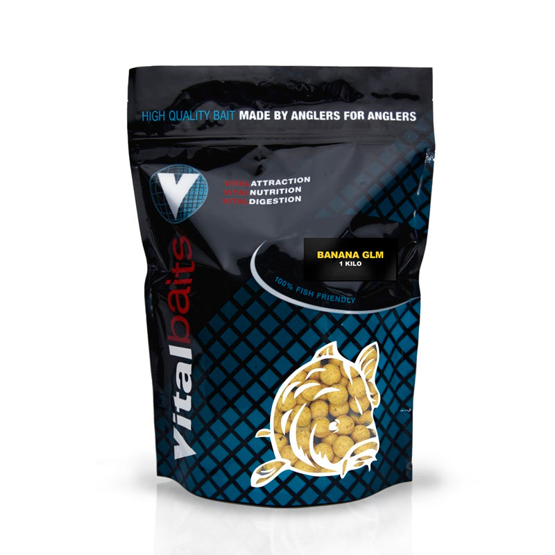 Boilies Vitalbaits Banana GLM 18 mm