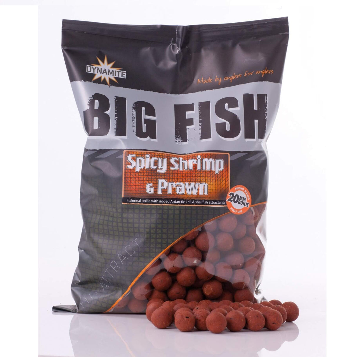 Boilies Dynamite Baits Big Fish Spicy Shrimp Prawn 20 mm