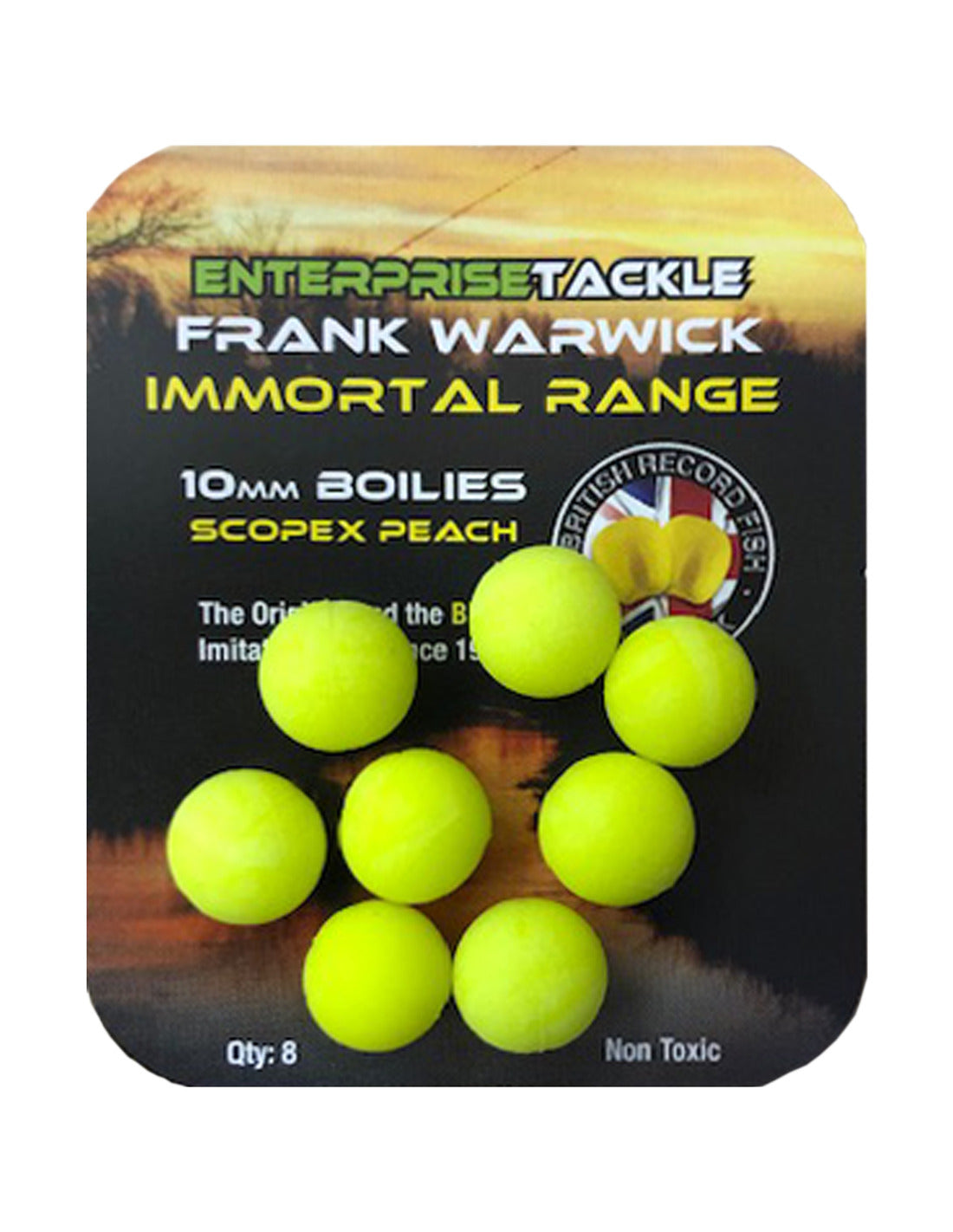 Boilies Enterprise Immortal Range Yellow Scopex and Peach 10mm