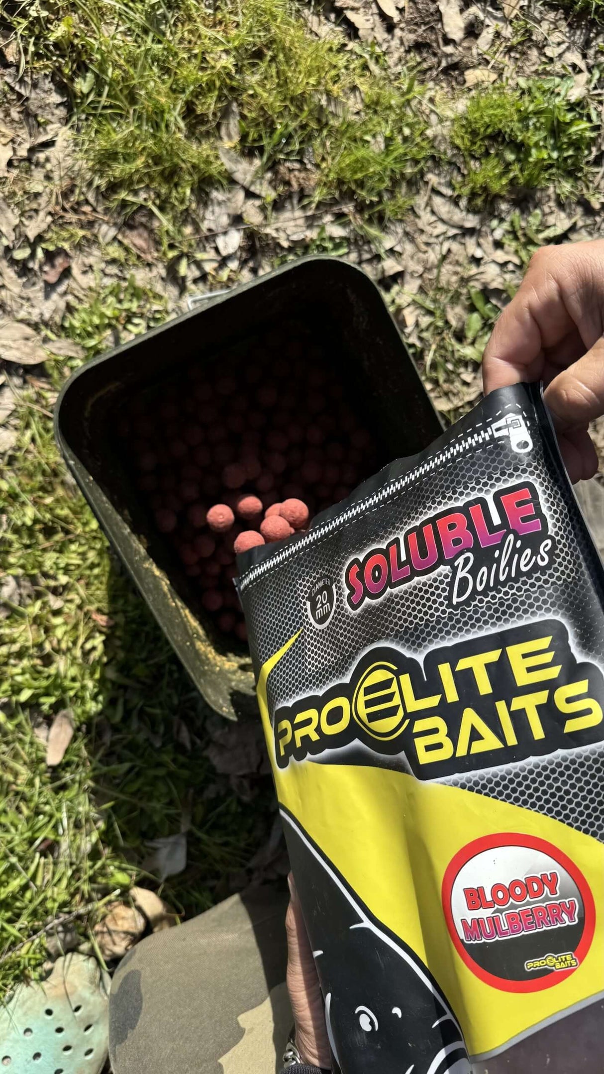Boilies Solubles Pro Elite Baits Bloody Mulberry 20 mm 3.5 Kg
