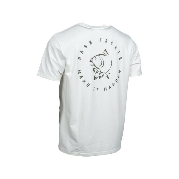 T-shirt Nash Make It Happen Carp Logo White