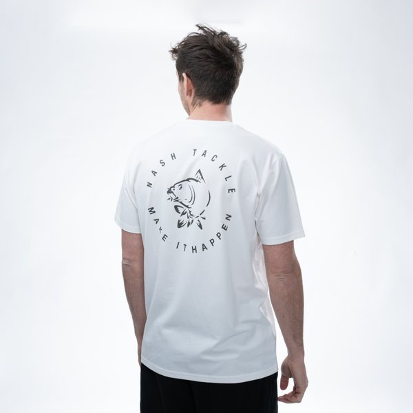 T-shirt Nash Make It Happen Carp Logo White