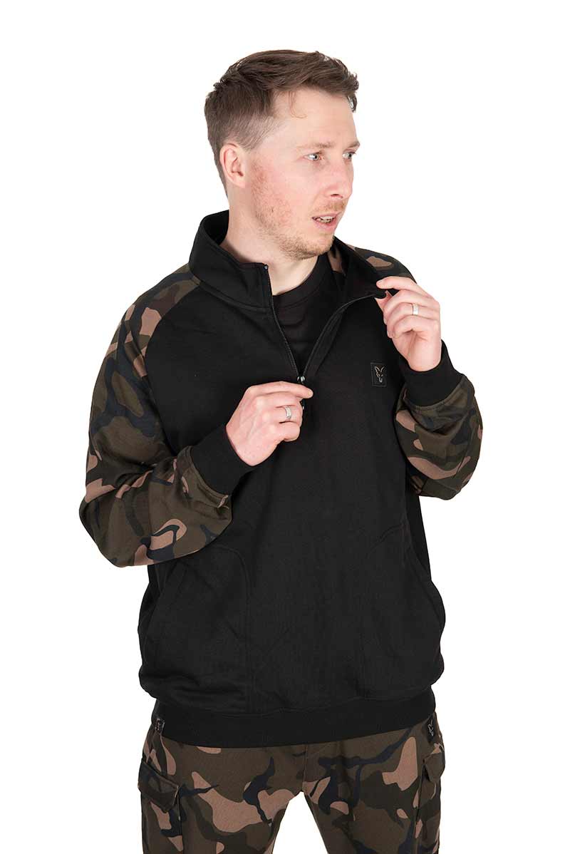 Sweatshirt Fox LW Black and Camo with zipper