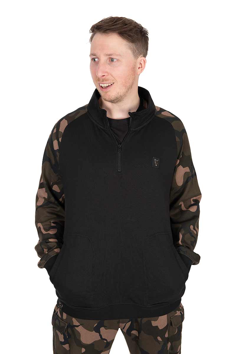 Sweatshirt Fox LW Black and Camo with zipper