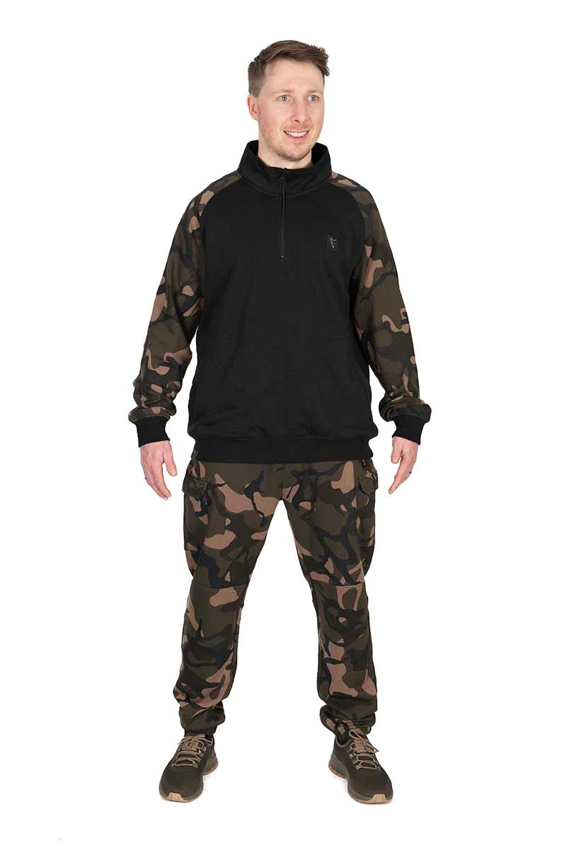 Sweatshirt Fox LW Black and Camo with zipper