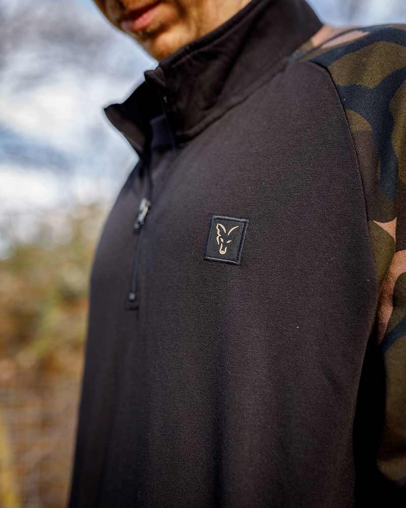 Sweatshirt Fox LW Black and Camo with zipper
