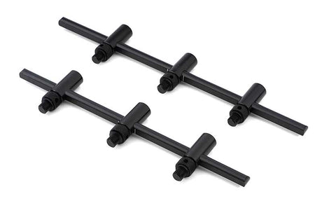 Pack 2 Buzz bars Fox Black Label 3 Rods adjustable 22 - 25 cm