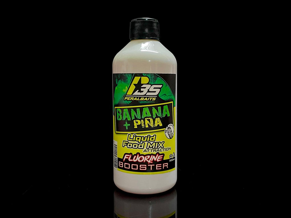 Soaking Booster Fluorine Peralbaits Banana Pineapple 500 ml