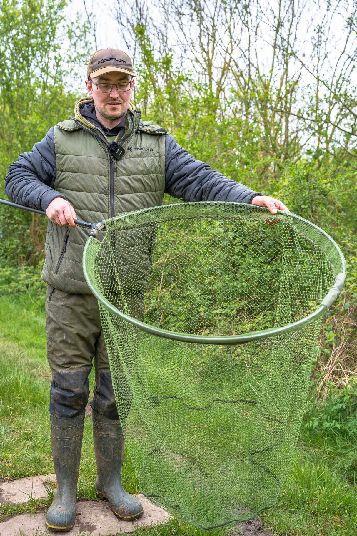 Landing net Foldable Korum Power Latex 34