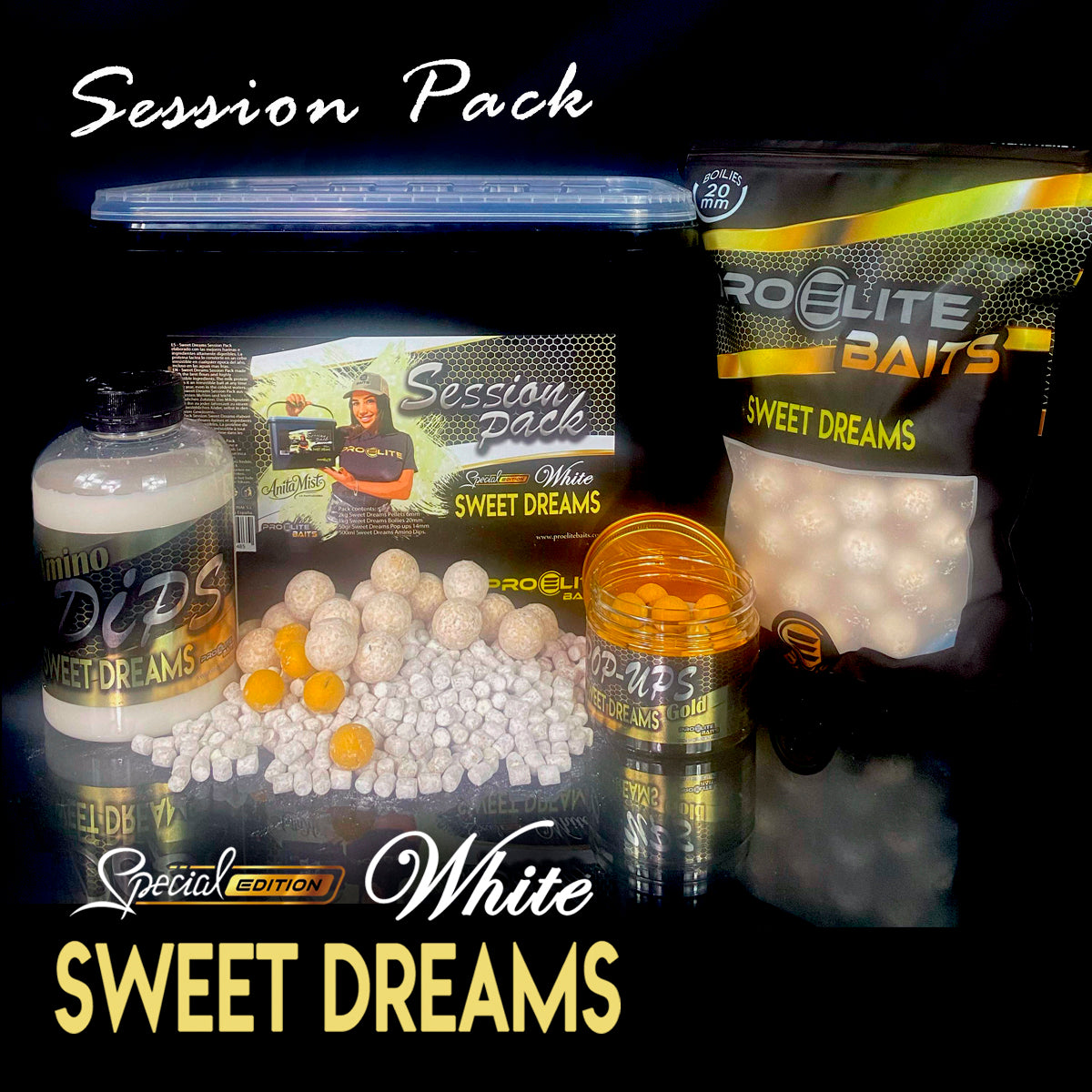 Session Pack Pro Elite Baits Gold Sweet Dreams Special Edition White