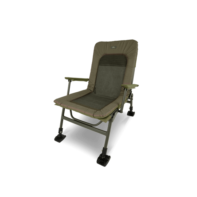 Silla Korum Supa Lite Stretch Deluxe, ideal para carpfishing, con tejido STRETCH y estructura de Aeronium.