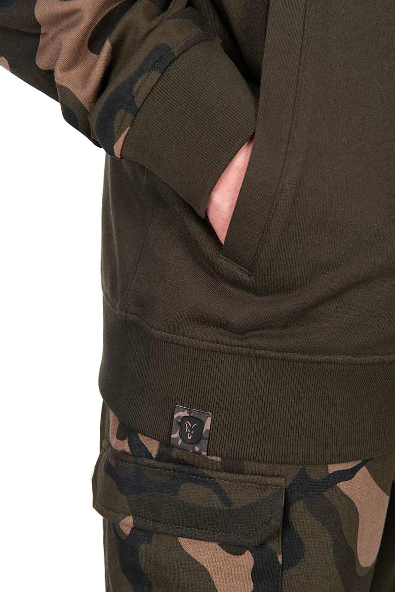 Sweatshirt Fox LW Khaki and Camo hooded zip-up sweatshirt