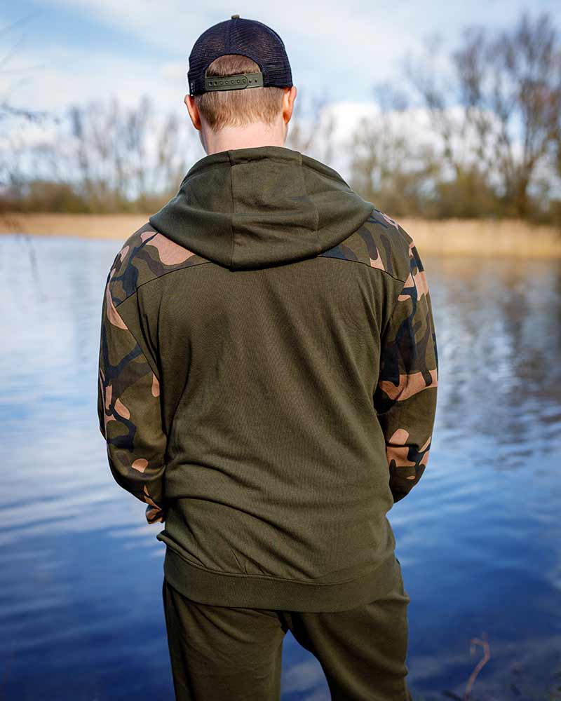 Sweatshirt Fox LW Khaki and Camo hooded zip-up sweatshirt