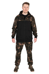 Sweatshirt Fox LW Black and Camo hooded and zippered hoodie