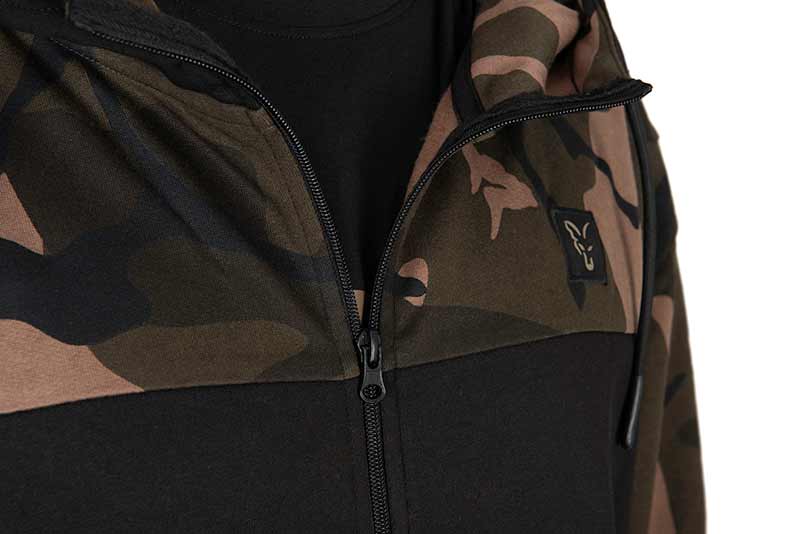 Sweatshirt Fox LW Black and Camo hooded and zippered hoodie