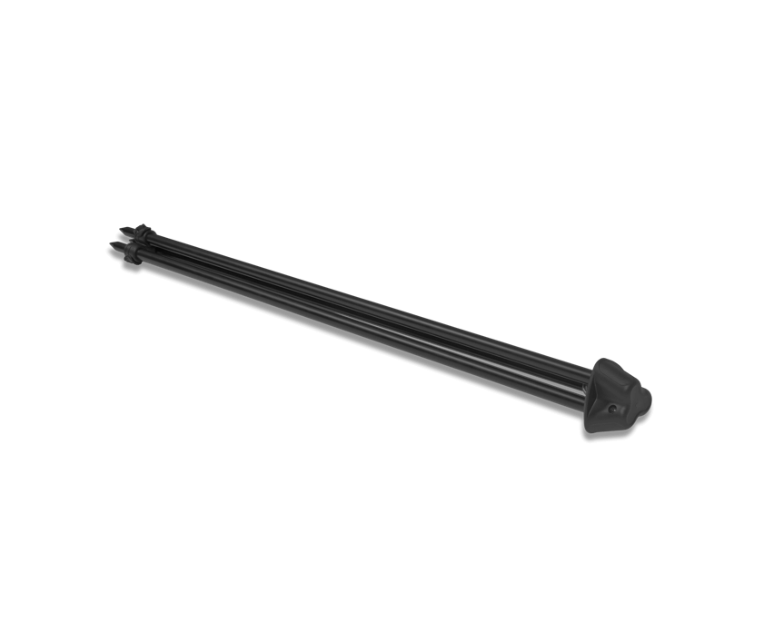 Trípode de pesaje Avid Carp Revolve, accesorio negro para carpfishing, ideal para terrenos variados.
