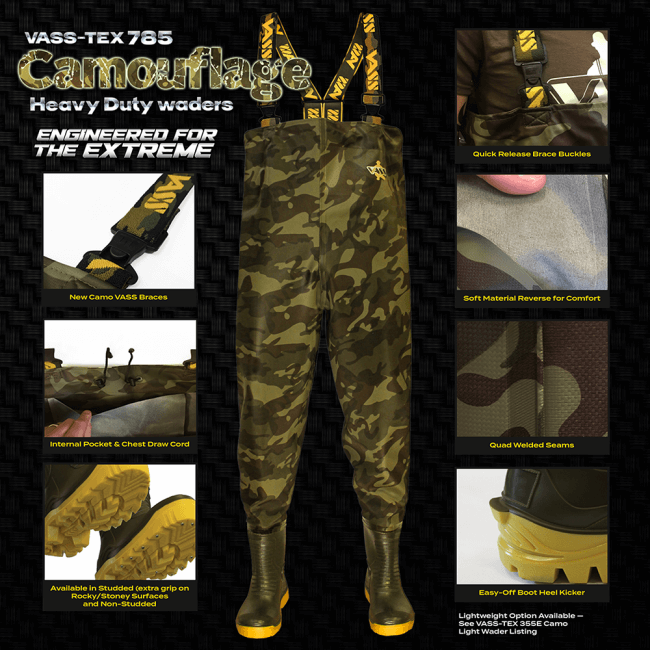 Waders Vass Tex 785 E Series Chest Camo