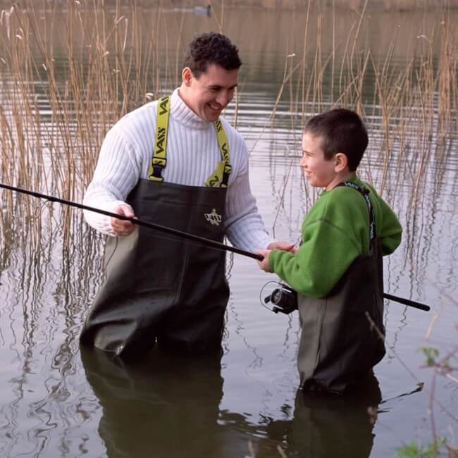 Waders Vass Tex 600-70J Chest Junior Green