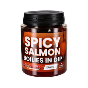 Boilies in Dip Starbaits Spicy Salmon 20 mm - Tienda Carpfishing